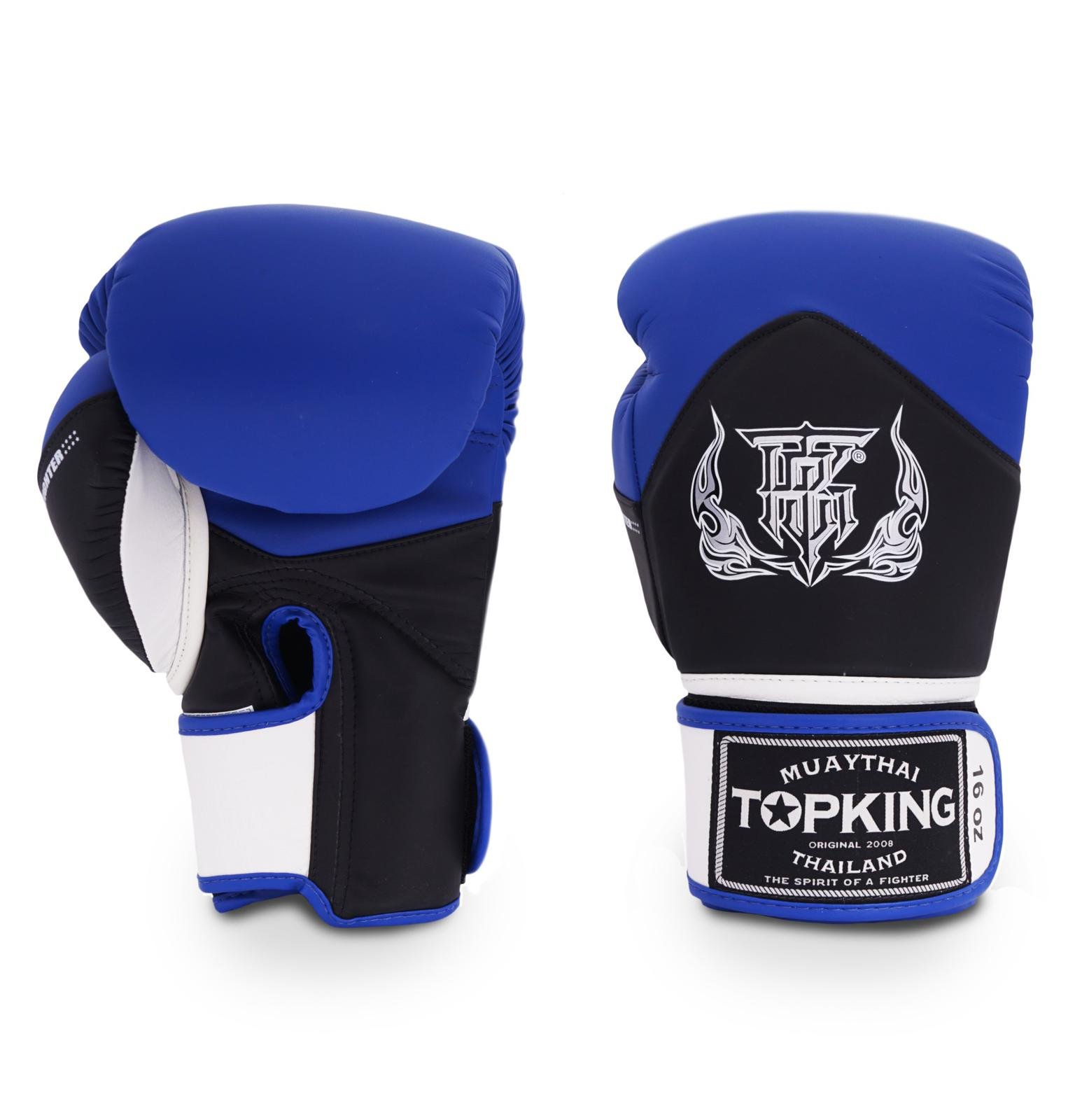 TOPKING TKBGBL-01 BLEND BOXING GLOVES BK-BU-WH 3 TONE [CUSTOM-MADE ...